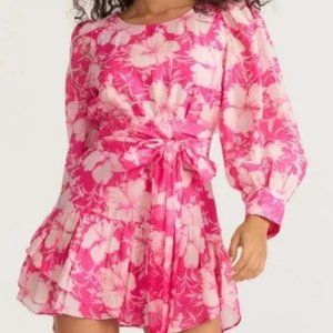 LoveShackFancy Teyana Dress - Holiday Sun Fuschia